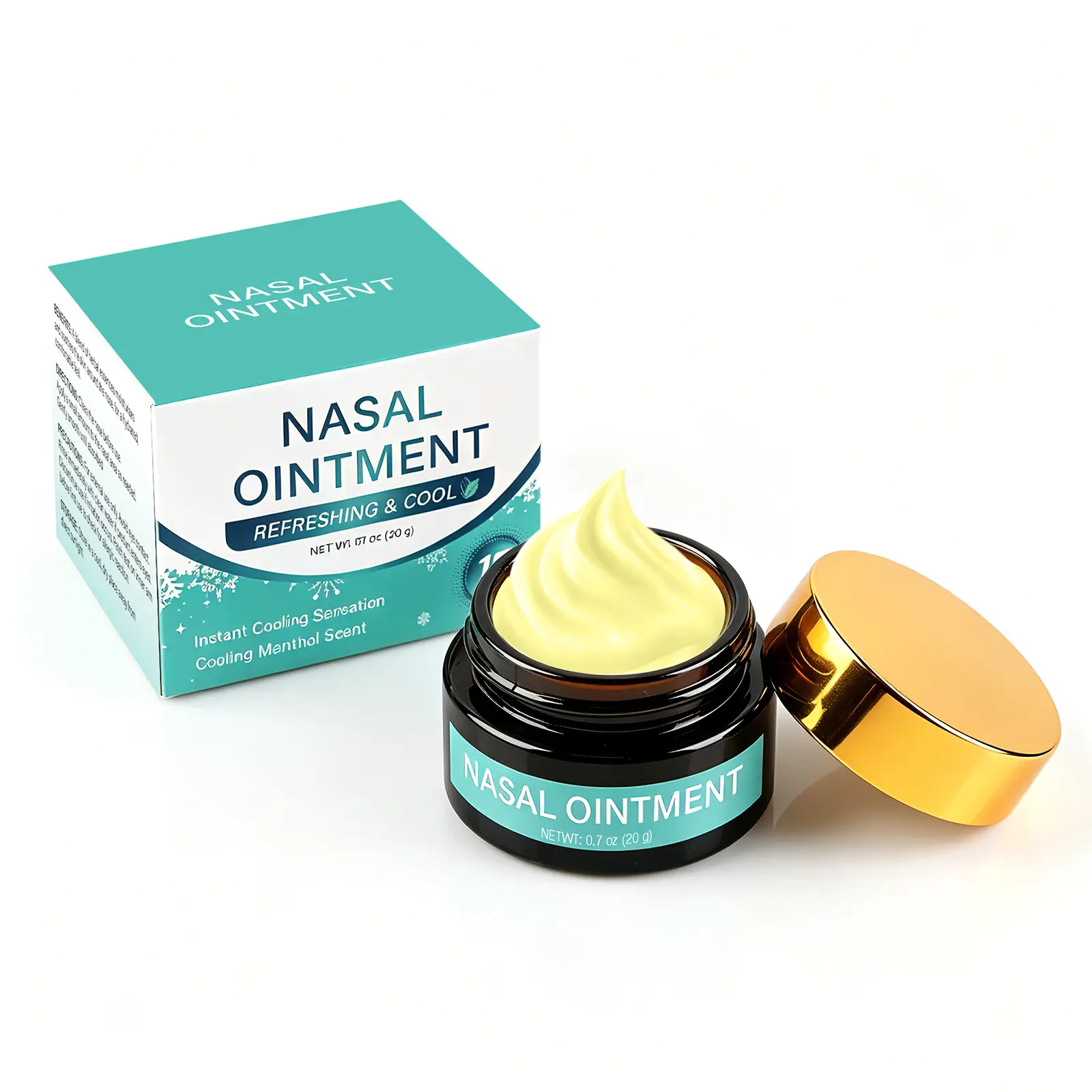 Nasal Moisturizer Ointment, Refreshing Mint Aroma, 12H Long Lasting Nasal Hydration, Soothes Dry Sensitive & Stuffy Nose, Perfect for Heating AC Dry Air & Pollen Season, 0.71 oz