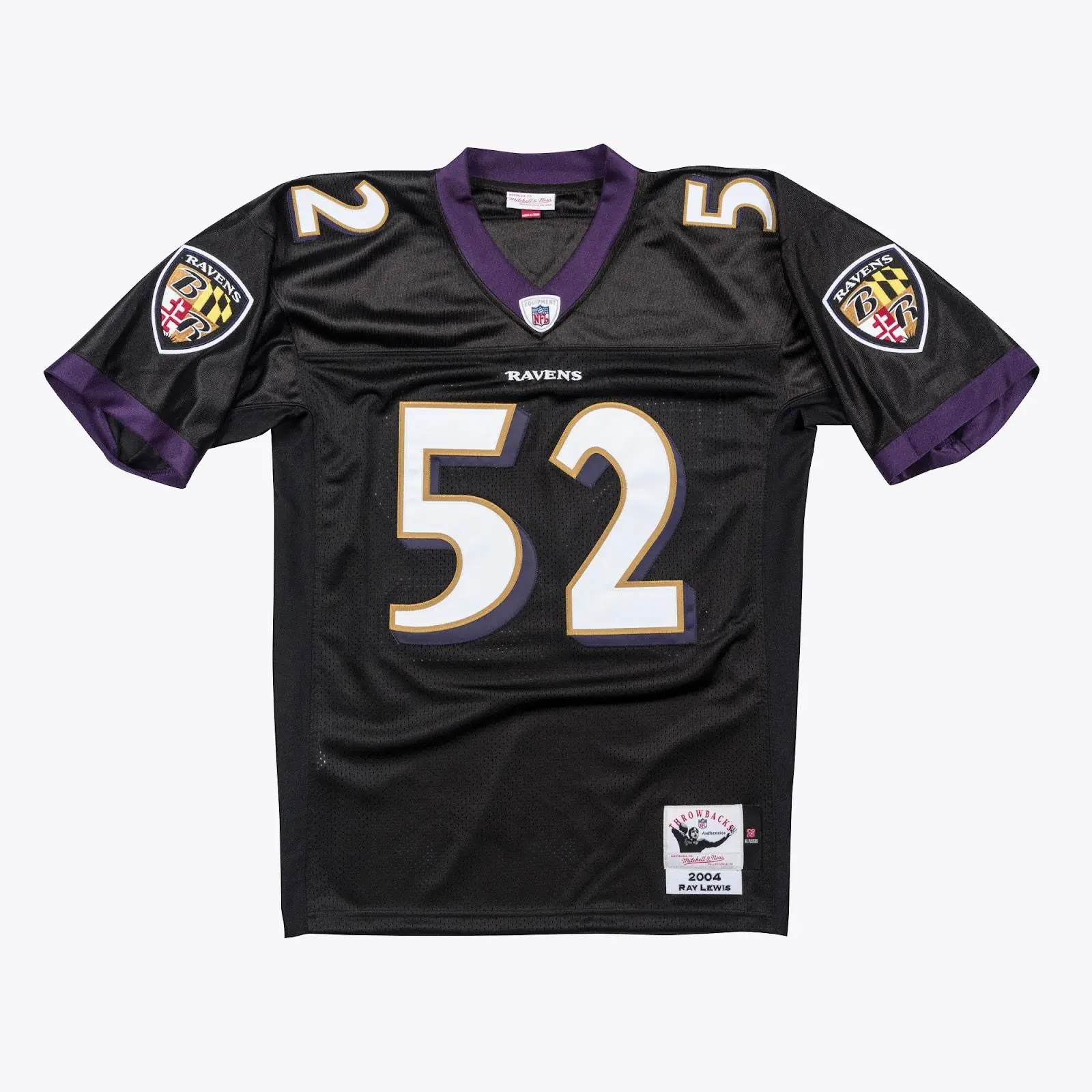 Ray Lewis Baltimore Ravens Black 2004 Authentic Jersey NFL Throwback Mitchell & Ness