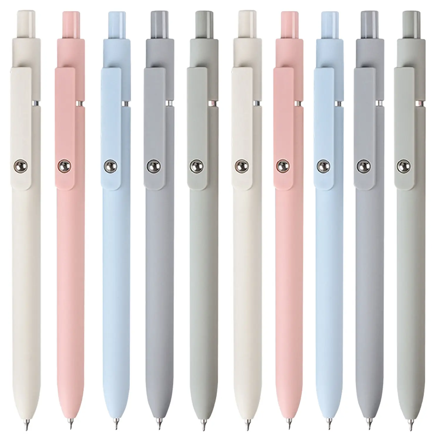 Gel Pens 10 Pack - Smooth No-Bleed Quick Dry Ink 0.5mm Fine Point Multifunctional Stationery for Journaling Notes Exams School & Office Quick-Dry Black Ink Ultra-Fine 0.5mm Tip Comfort-Grip Barrel, Office Stationery, Gel Ink Pens & Refills