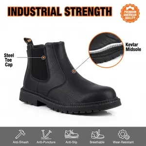 Waterproof Anti-slip Durable Outdoor Comfortable Safety Shoes Splash-proof Smash-proof Puncture-proof Breathable Unisex Chef Work Shoe Elite Safety Boots