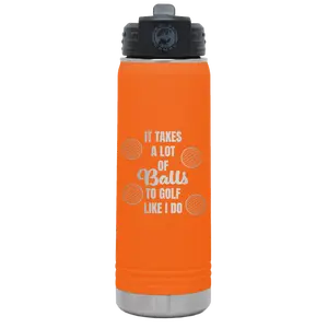 Personalized Lots of Balls 20 oz Water Bottle - Orange