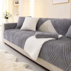 1pc Striped Sofa Cushion Cover, Universal All-Season Slipcover, Sofa Couch Covers, Pet-Friendly Non-Slip Fabric, Living Room Bedroom Decor
