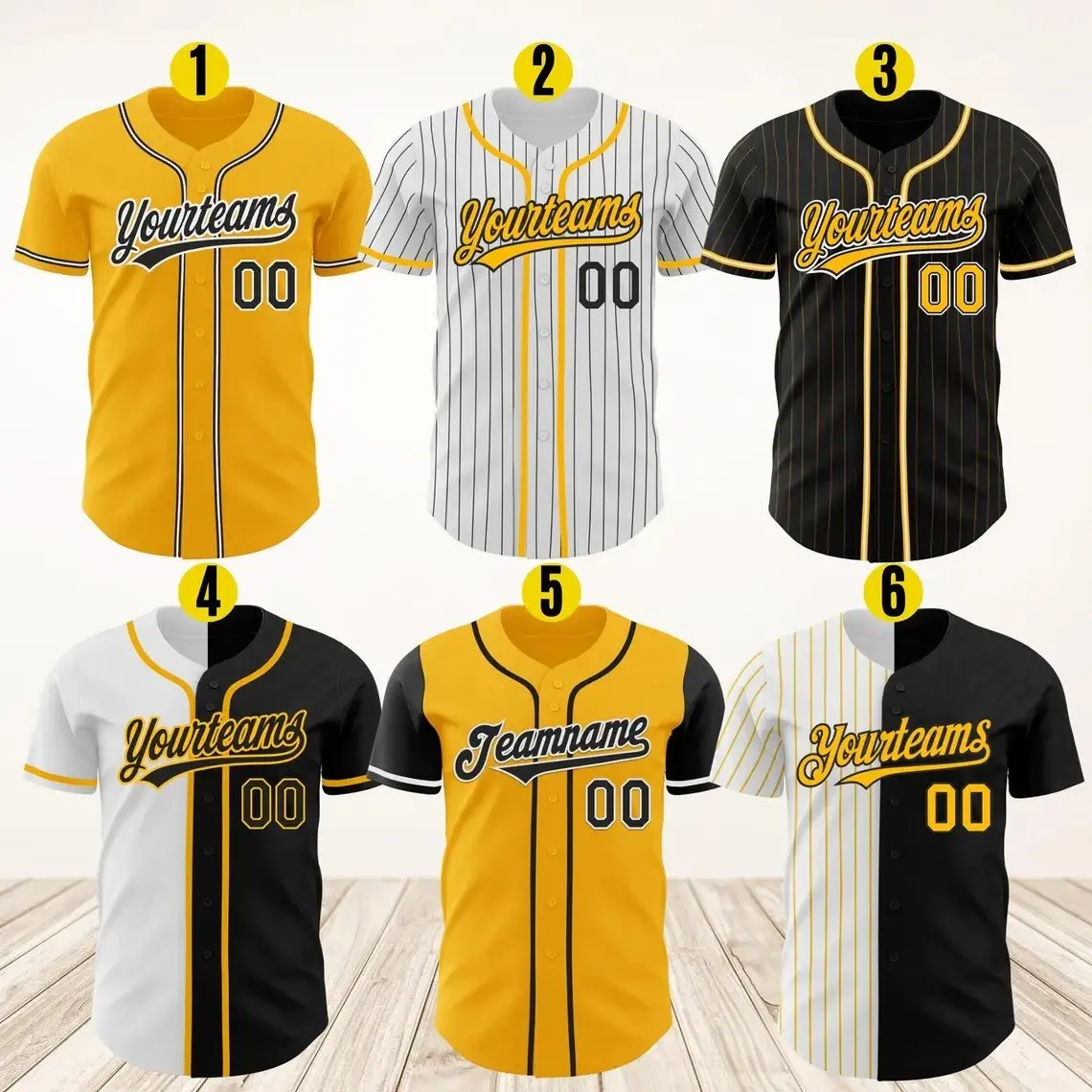Men's Personalized Baseball Jersey - Custom Team Name, Custom Number Professional Uniform Shirt for Fans