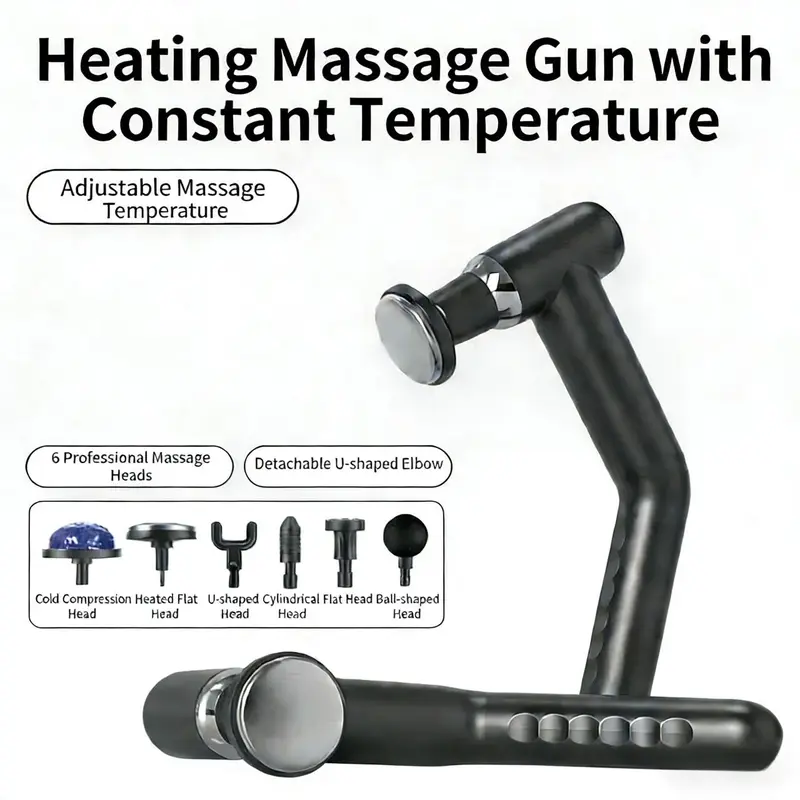 Muscle Massage Gun  with Replacement Heads, Deep Tissue Back Massager with LED Display, 20 Speeds Portable Electric Massage Device Comfort, Gift for Women & Men, Christmas New Year Gift