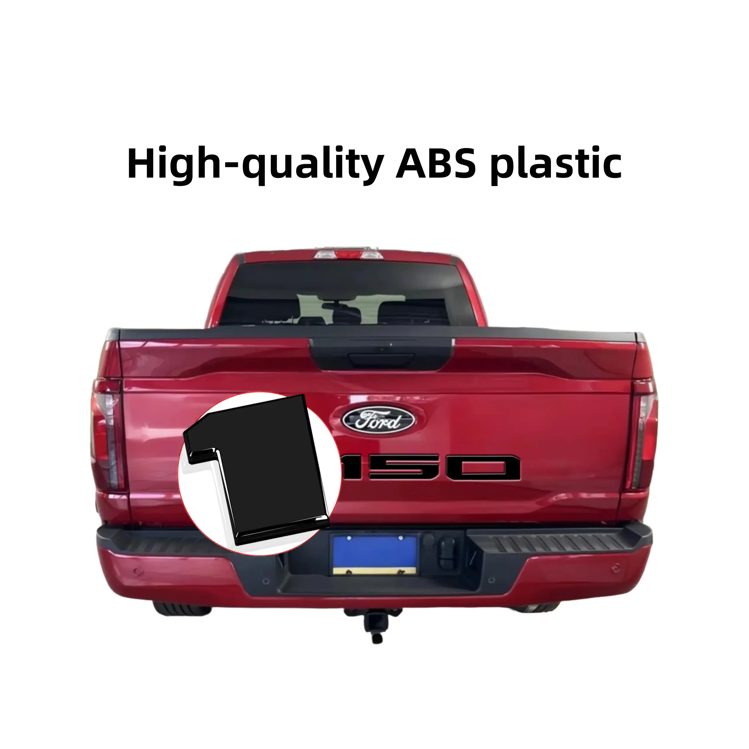 3D Letter Set Tailgate Badge Insert Car Truck Decal for 2021-2025 Ford F-150, Durable ABS Plastic, Weatherproof, Heat & Rain Resistant, Strong 3M Adhesive Secure Hold Through Car Washes