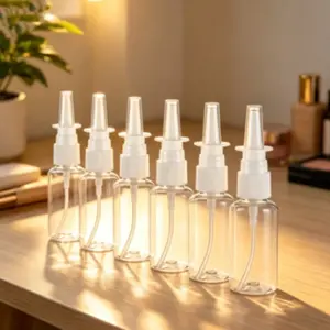 30ML Empty Clear Nasal Spray Bottles, 6 Reusable Small Lightweight Sprayer Bottles, Portable Fine Mist Refillable Nasal Spray Containers, Ideal for Travel and Daily Use