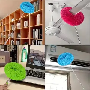 Extendable Cleaning Duster for Ceiling Fan & Home Use, extendable telescopic (Random Color)