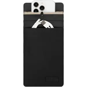 SLNT Faraday Bag Smartphone Sleeve Weatherproof Nylon, Signal Blocking Device Shielding for ,  Galaxy,  Phones -  & Anti-Hacking (Black, Medium Plus)