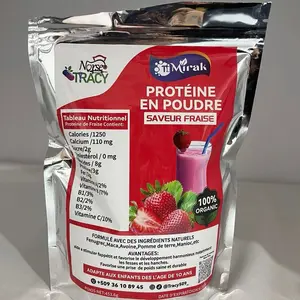 Mirak Ti Mirak Protein Fitness - 100% Organic Strawberry Flavor - 453g - Dietary Supplement for Healthcare