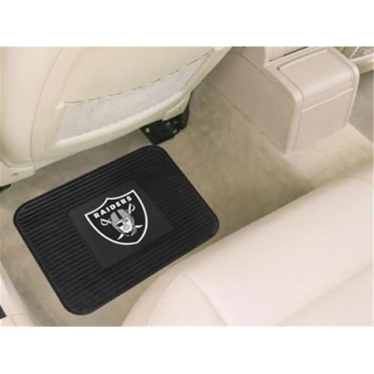 Oakland Raiders Heavy-Duty Vinyl Rear Seat Car Mat, Anti-Slip Car Interior Accessory, Anti-Slip Car Accessories