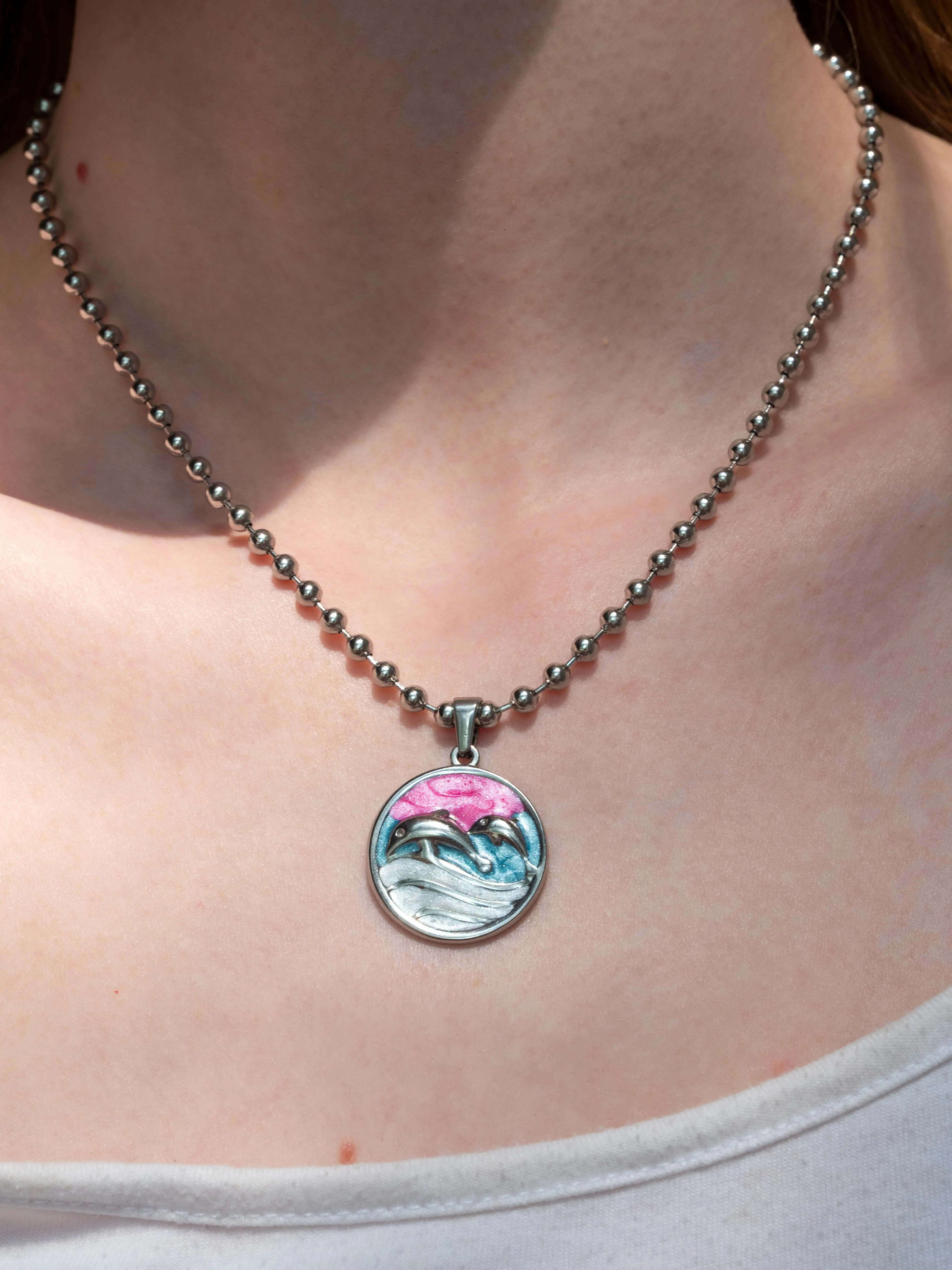 Y2K Dolphin Necklace | Non-Tarnishing Stainless Steel Jewelry