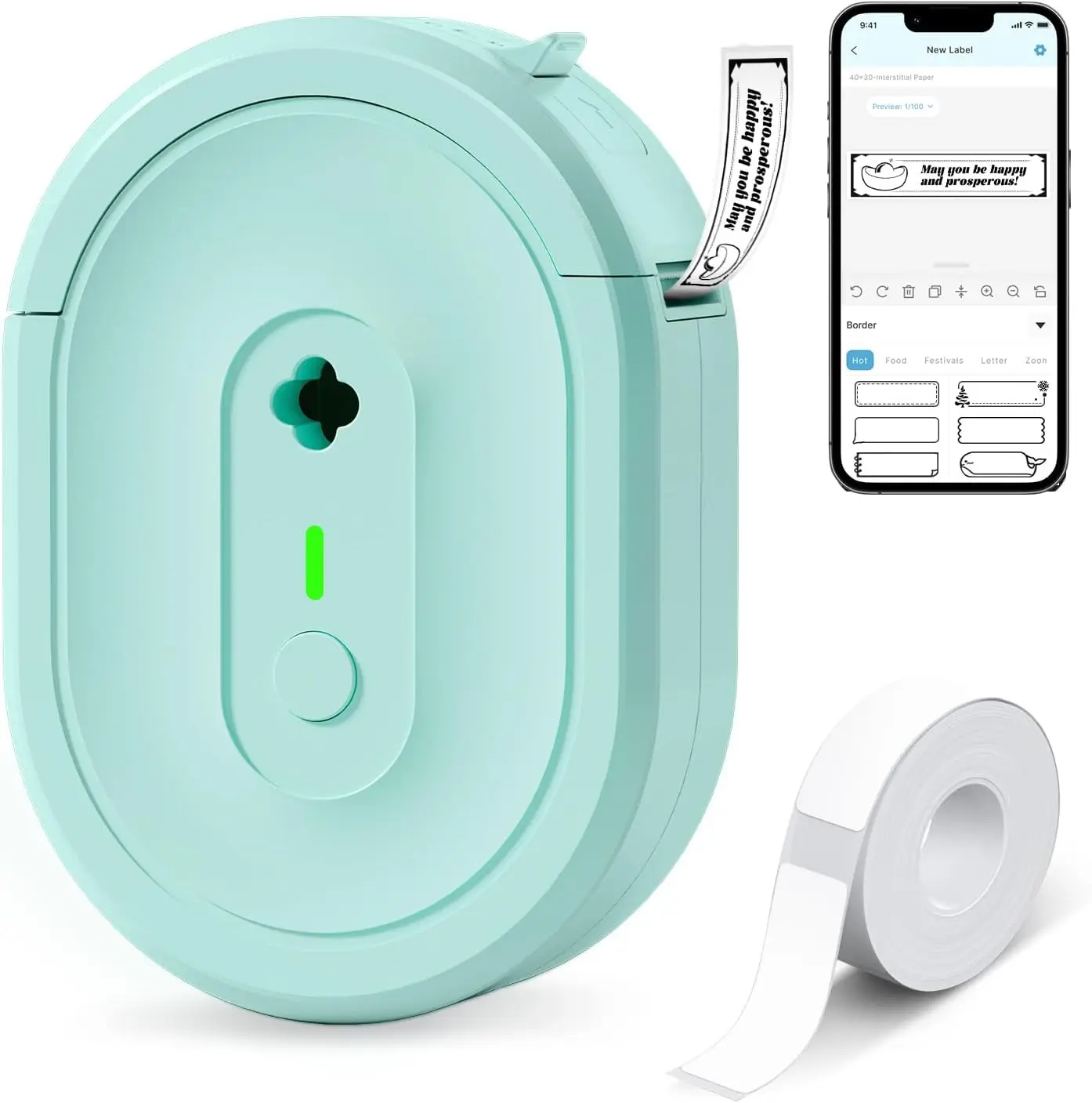 N12 Label Maker Machine with Tape, Portable Thermal Label Printer, Mini Labeler Wireless Bluetooth Label Makers for Home Office Kids Items backtoschool