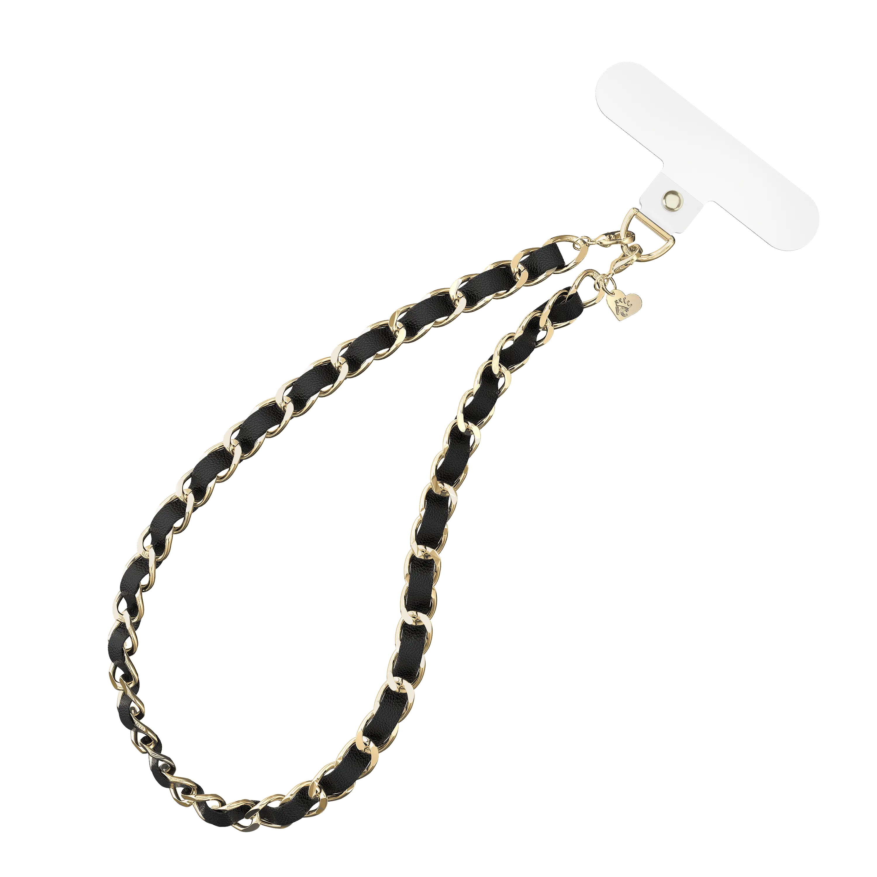 Velvet Caviar Black Leather Chain Phone Charm - Premium Handmade Accessory for Phones - Bold, Stylish, Durable, Perfect Gift