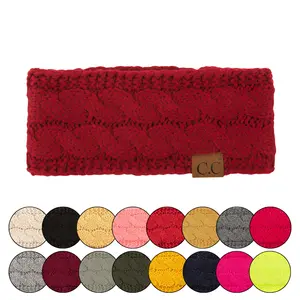 C.C Women’s Fuzzy Lined Cable Knit Ear Warmer – Perfect Holiday Headband for Christmas & Thanksgiving