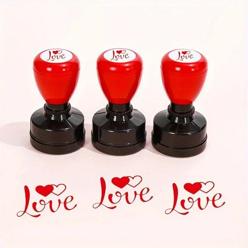 Love Letter Pattern Stamp, 1 Count Romantic Love Heart Stamp, Creative Stamp for DIY Scrapbooking, Journal Making, Gift Wrapping, Crafts, Materials