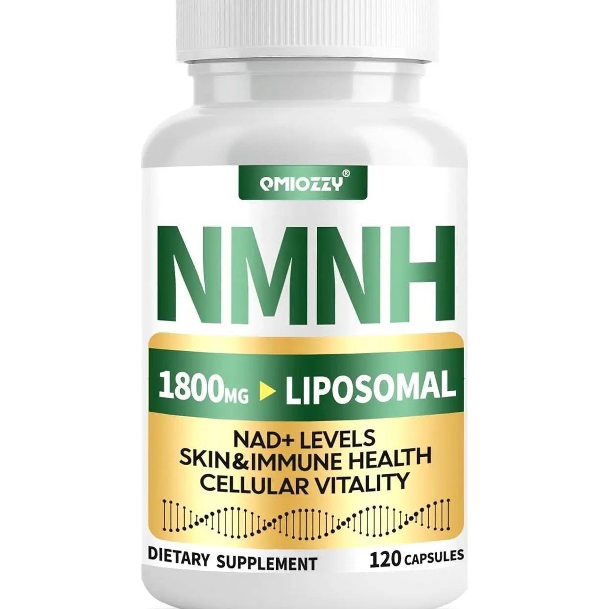 NMNH Supplement 1000mg - Nicotinamide Mononucleotide Alternative, Boost NAD+ with Liposomal Resveratrol & Nicotinamide Riboside NR, for Healthy Cellular, Aging, Energy, 120 Vegan Non-GMO Capsules