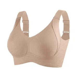 Plus Size Minimizer Bra for Women - Anti-Sagging Full Coverage Wireless Bra, Seamless & Side-Smoothing Womenswear Bridal Basic Minimalist Strapless Tummy Control
