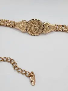 virgin mary bracelet with roses gold plated   rose-gold