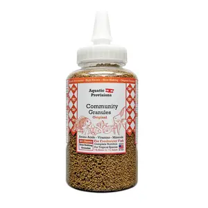 Community Granules, Original Freshly Made in USA Fish Food for Freshwater & Saltwater Aquariums - 48% protein slow sinking feed - cichlids angelfish barbs puffer loaches