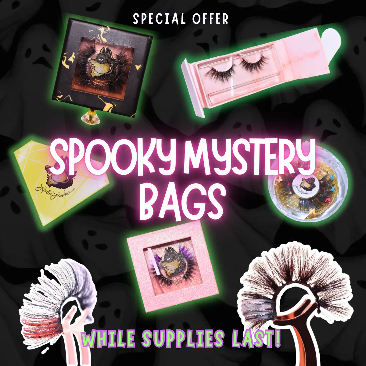 Mystery Lash Bag Cosplay Halloween Eyelashes Makeup Glue-On Styles Surprise Selection Limited Quantities