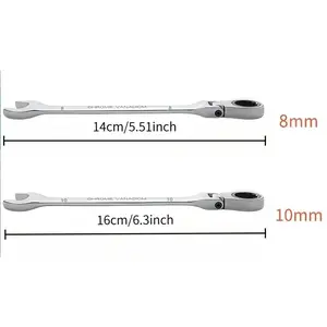 All-in-one Set, Universal Car Adjustable Ratcheting Wrench Automotive Maintenance Repair Tool
