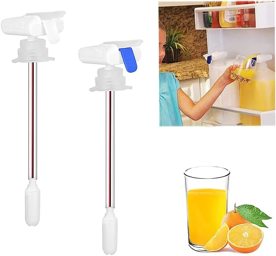 2 Pcs Automatic Drink Dispenser,Milk Dispenser for Fridge Gallon,Can Prevent Milk and Beverages From Overflowing, Dispenser for Party Wedding Decoration, Outdoor, Home, Kitchen. Utensils