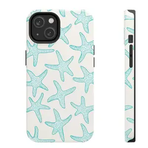 Beachy Sea Star Pattern Phone Case Coastal Tropical Case Cute & Preppy Summer