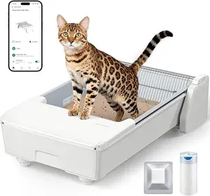 Meowant SC03 Self-Cleaning Litter Box with 3-Motor System Dual Rake Anti-Pinch Tech Wi-Fi Control for Multiple Cats Clumping Litter Odor Control