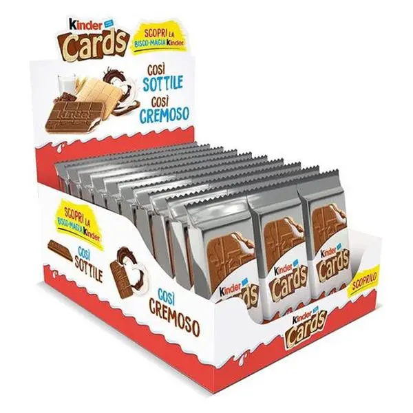 Kinder CARDS T1 [30 x 1.0oz] Snack Bite Flavor Chocolate Dessert