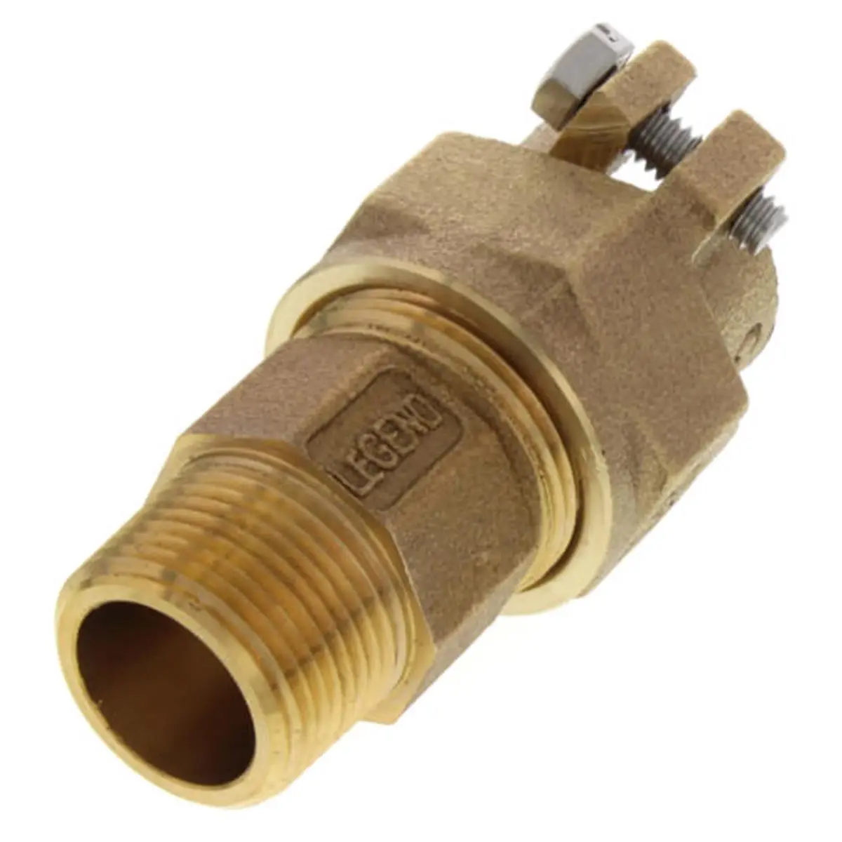 212 MAIN 0.75 in. Male CTS Brass Compression Pipe Connector for Polyethylene Tubing, Lead-Free Fitting for Underground Repair with Gasket Set, MacPak Nut & Anti-Friction Ring, Brass Fitting, Compression Connector, Backfilling Stress