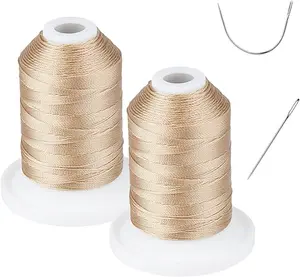 Simthread 100% Polyester Bonded Thread Tex 69 (12wt) - 250 Yards x 2 Spools NP-Buff