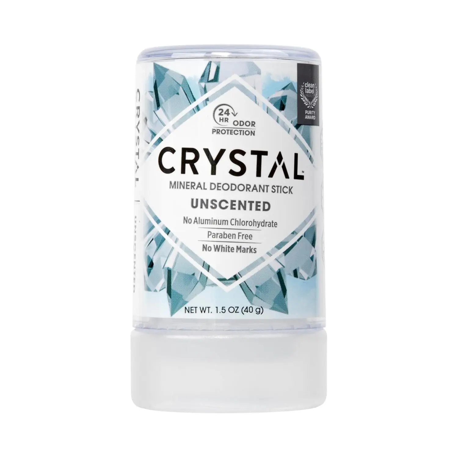 Crystal Deodorant Original Mineral Deodorant Stick - Gentle Body Care, Travel-Size, 1.5 oz