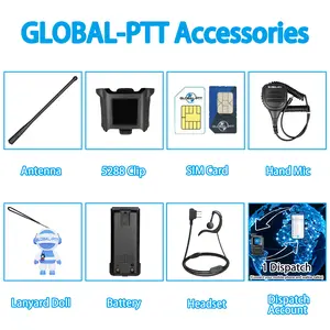 GLOBAL-PTT Walkie-talkie accessories Type C Handmic for 5288PLUS/G8PLUS, Spare battery, Headset, Antenna, Clip, Microphone Replacement parts
