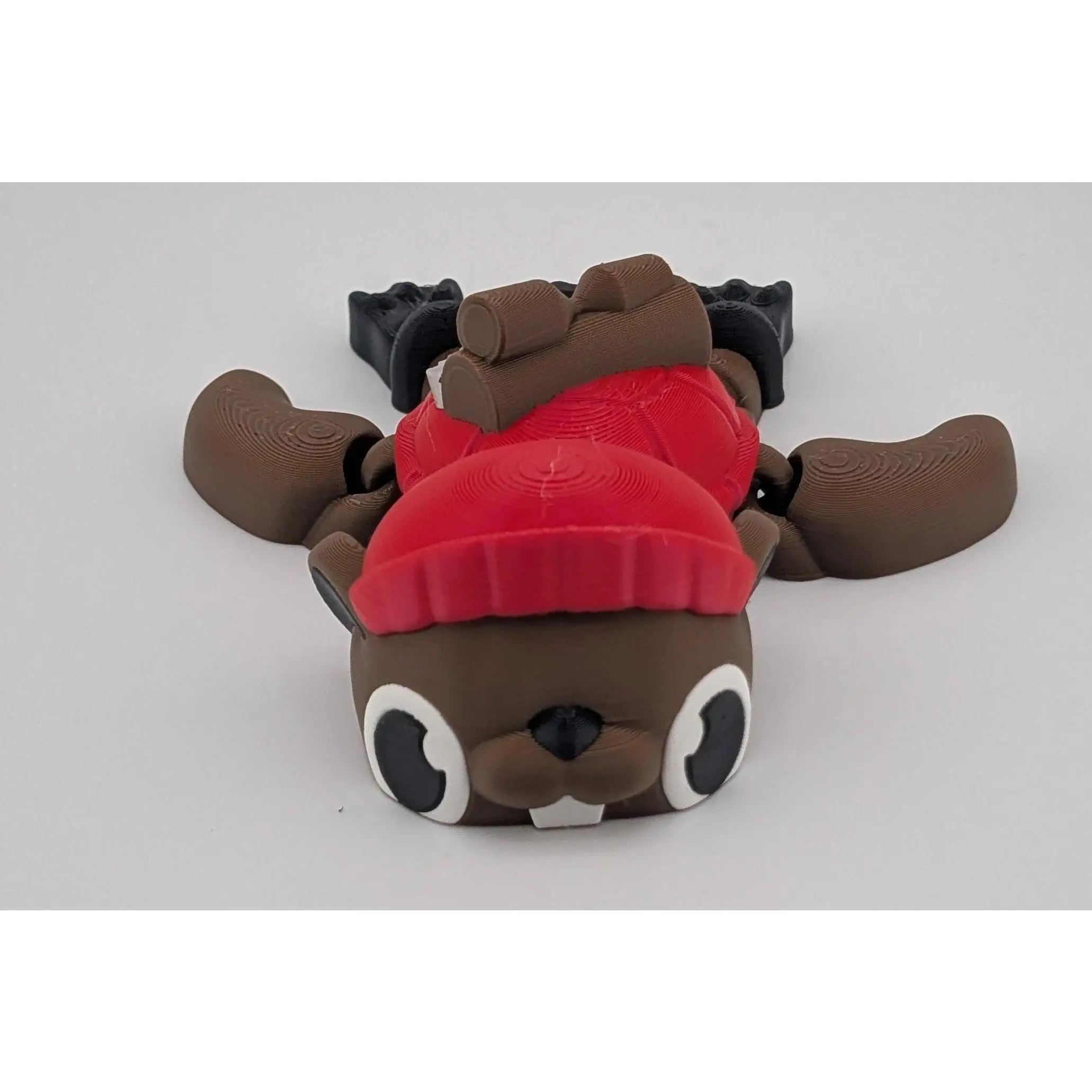 🦫🐢 4" Lumberjack Beaver Turtle! ✨ Articulated Fidget with Wood Saws & Timber Shell 🪵🪚