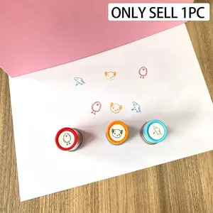 Cartoon Chicken & Shark & Dog Pattern Stamp, 1 Count Colorful Encouragement Stamp, Teacher Encouragement Stamp, Office Stationery & Supplies