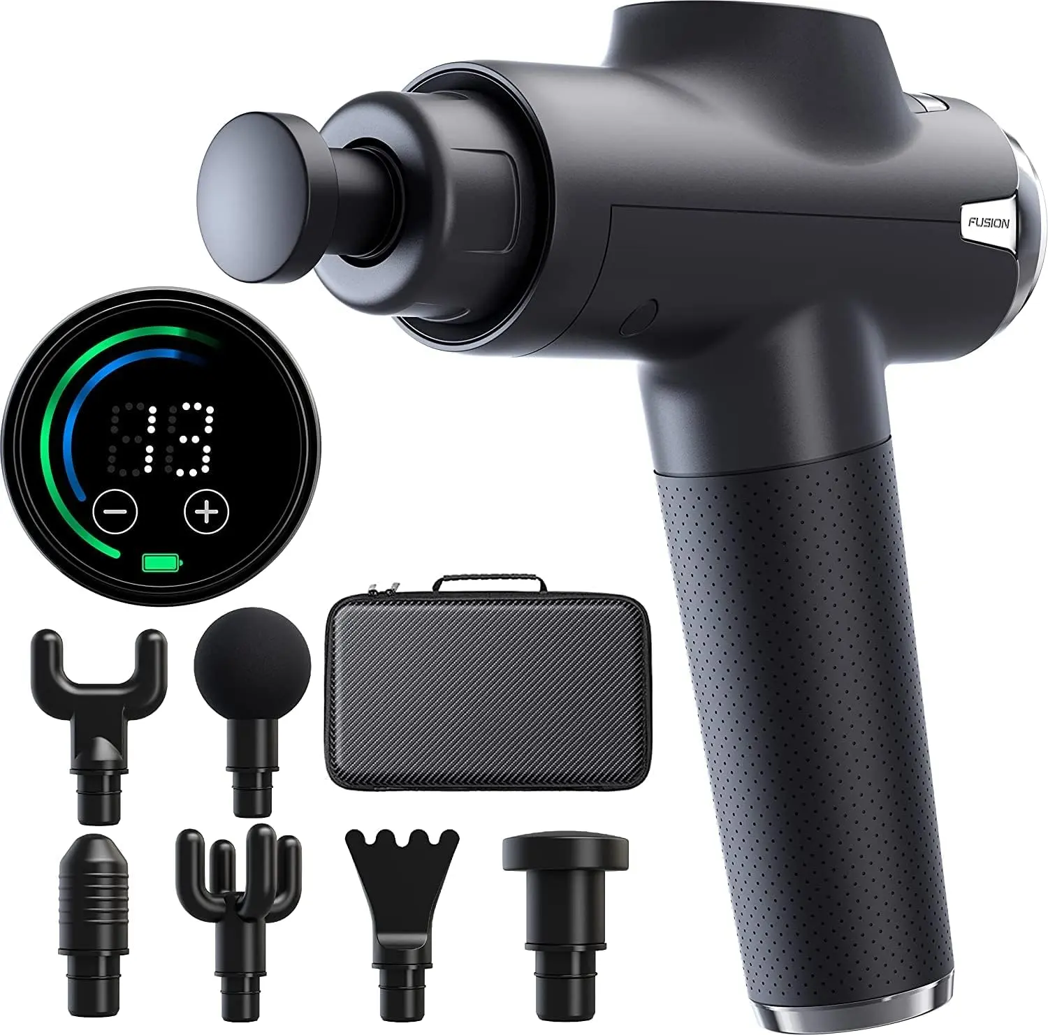 Black Professional Muscle Massage Gun Deep Tissue Impact Muscle Massage Gun for Athletes Pain Relief Therapy and Relaxation, Impact Therapy Chiropractor Spa Massager, Body Massager