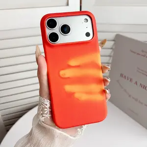Thermal Color-Changing Case Cover (4 Colors) - Acrylic Large View Window, Half-Wrap Shockproof Protective for iPhone 17 16 15 14 Pro Max Plus Air
