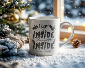 Fourth Wing Mug – I Kept the Inside Thoughts Inside, Bookish Reader Mug for Fantasy Lovers