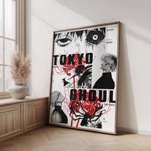 Tokyo Ghoul – Ken Kaneki Printed Poster Dark Fantasy Manga Wall Art Poster Youth-Oriented Manga Poster Wall Decoration
