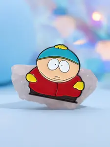 Cartoon Animation South Park Enamel Pin, Hat Pins Classic Animated TV Series Character Eric Cartman With Blue Yellow Hat Red Jacket Design for Backpack Jacket Decoration Gift for Fans Collectors Brooch for Birthday Gift