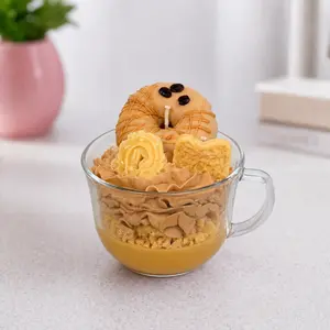 Coffee Donuts Dessert Candle – 18 oz Handmade Eco Soy Wax Candle