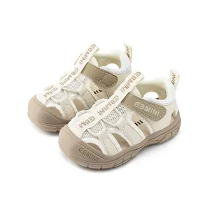 EBMINI Multicolor Rainbow Closed-Toe Mesh Toddler Sandals | Breathable Non Slip First Walker Summer Shoes