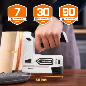 Electric Staple Gun, 2 in 1 Electric Stapler Tacker 4V Cordless Brad Nailer Kit, Battery Powered Nail Gun for Upholstery, Carpentry, DIY with Staple Remover, 1600 Pcs Staples and Nails