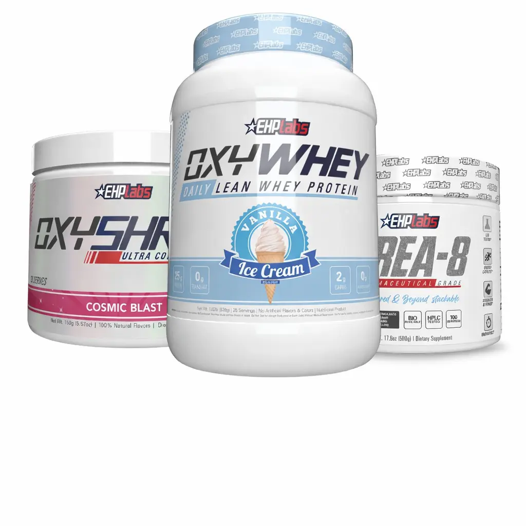 OxyShred Ultra + OxyWhey + CREA-8 Stack | Pre-Workout + Whey Protein + Creatine | Energy, Muscle & Recovery Support | Complete Performance Bundle
