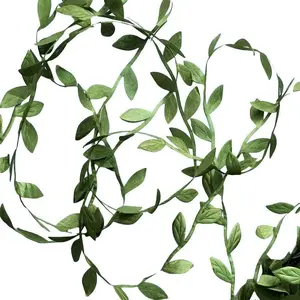 132 ft Large Leaf Trim Ribbon,Artificial Greenery Garland Vines for DIY Craft Party Wedding Home Decoration