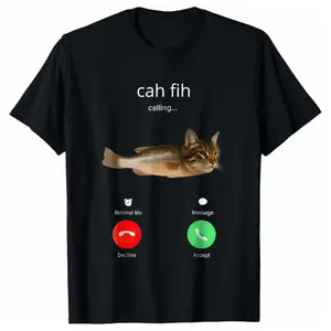 Cah Fih Calling Remind me Message Decline Accept Phone Call T-Shirt