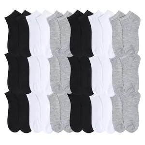 36 Pairs Low Cut Ankle Socks Unisex Thin Athletic Comfort Cozy Sweat-absorbing Anti-Slip Comfy Women's Men's Boys Girls LADIES Value Pack Underwear