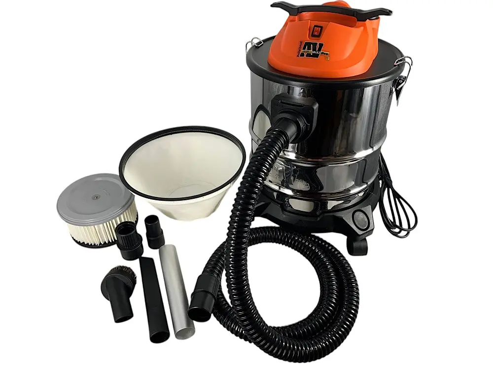 Ash Vault Pro | 10-Amp Ash Vacuum for Fireplaces, Pellet Stoves & BBQs – 5-Gal Capacity, Dual HEPA, Heat-Resistant Hose, Steel Tank
