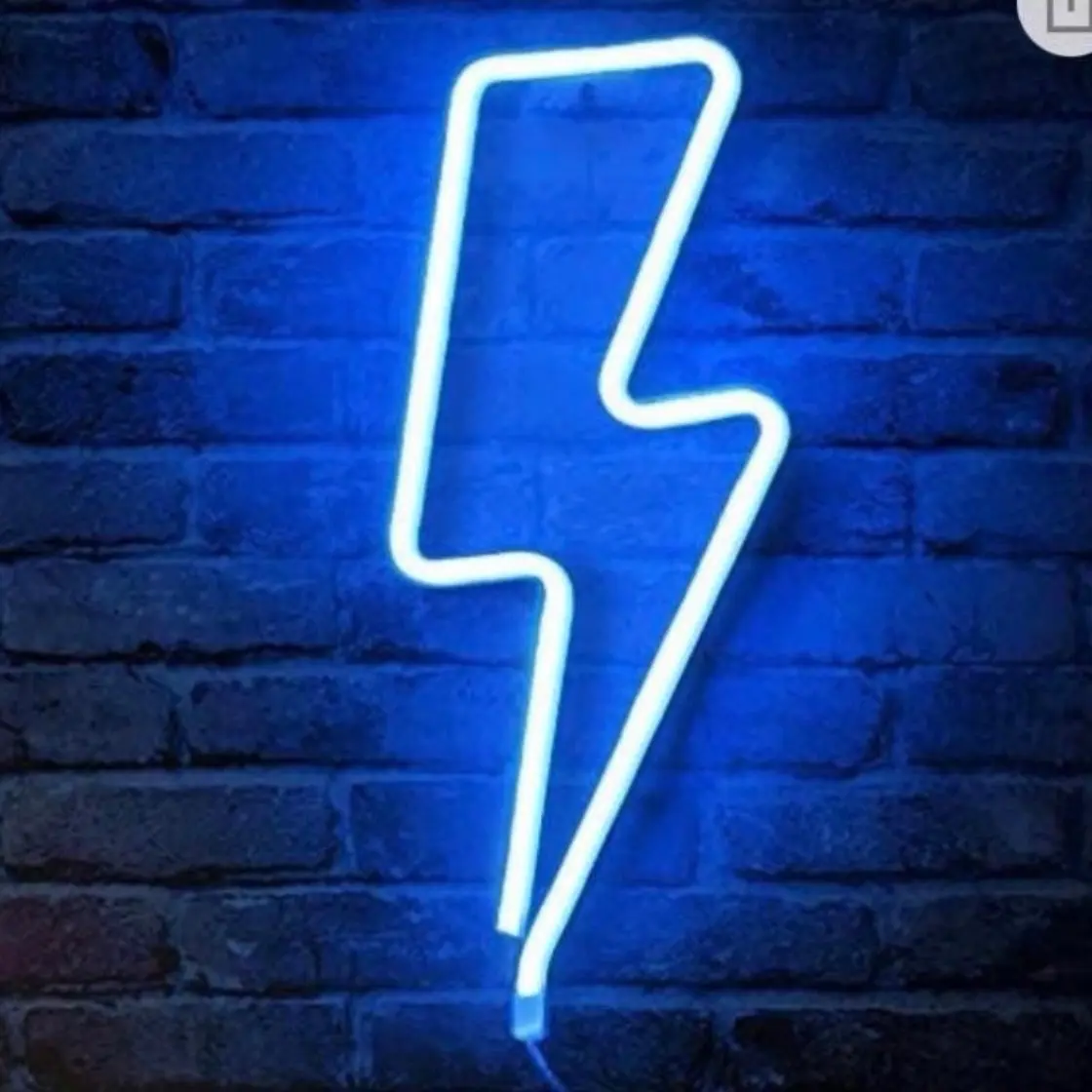 Lightning neon sign