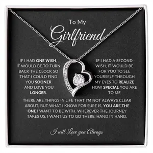 To My Girlfriend - Forever Love Necklace Necklace For Girlfriend, Promise Necklace For Her, Girlfriend Gift Ideas, Birthday Gift For Girlfriend, Gift For Girlfriend, Gift For My Girlfriend, Christmas Necklace For Girlfriend